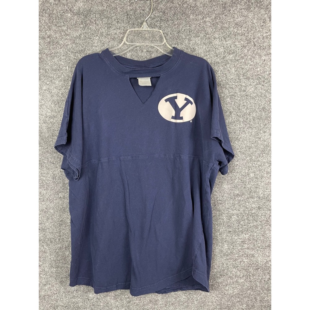 Knights Apparel BYU Cougars Women S Blue Good‎ Cutout Spirit Jersey T-Shirt